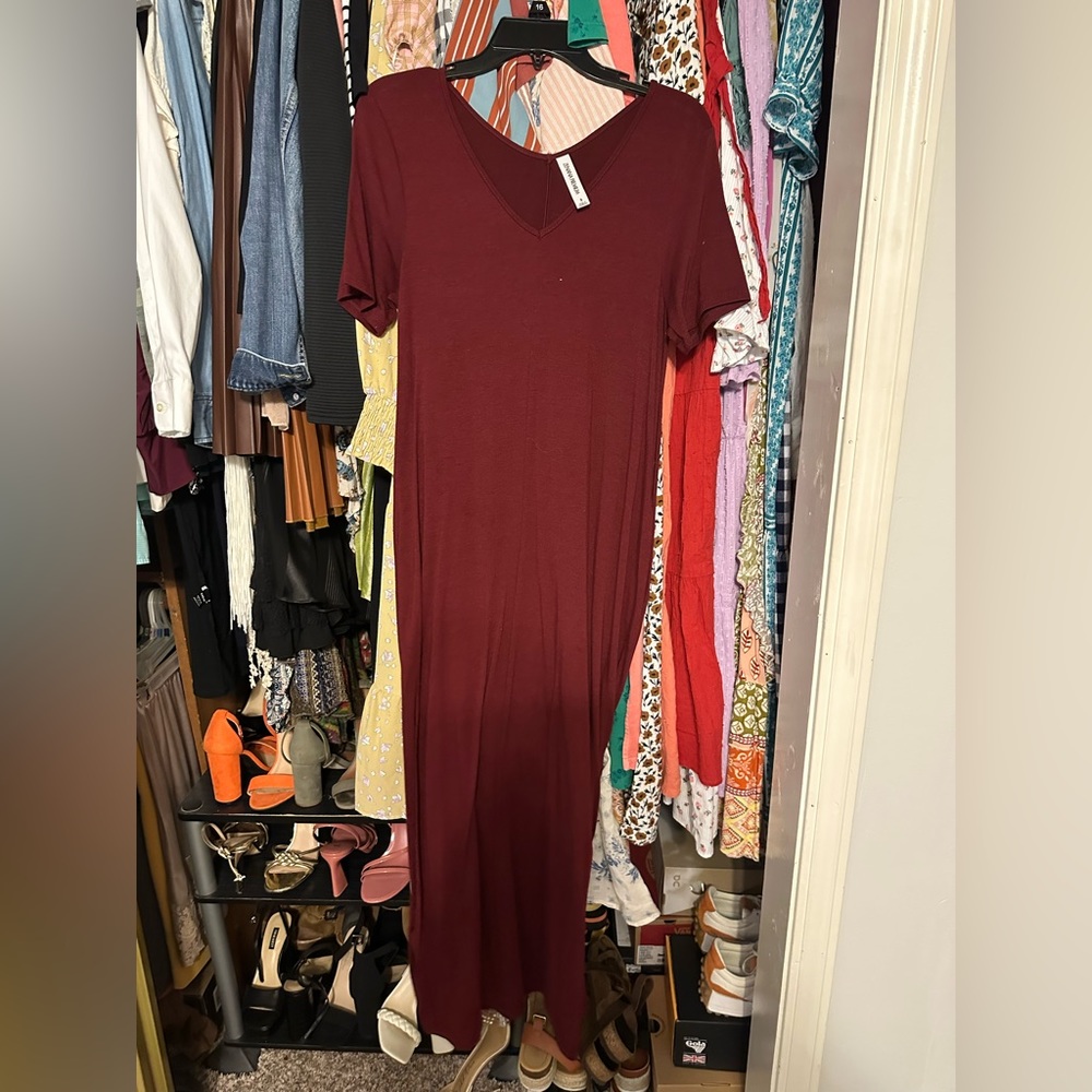 Short sleeve maxi dress